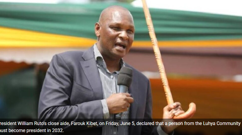 The presidency will go to the Luhya Community in 2032; Farouk Kibet